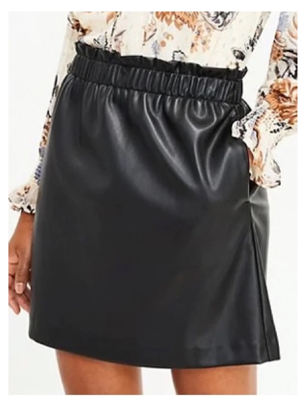 LOFT Leather Skirt with Pockets